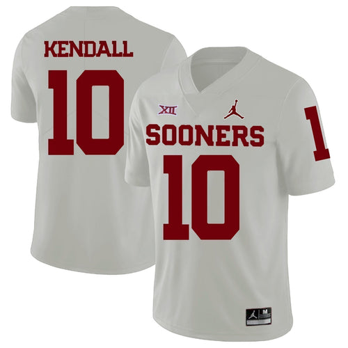 Austin Kendall Oklahoma Sooners Jordan Football Jersey 2019 - White