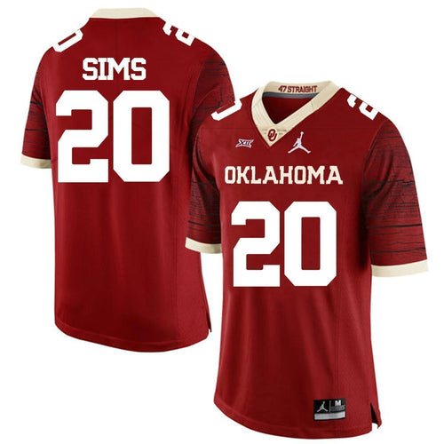 Billy Sims Oklahoma Sooners Jordan Football Jersey 2019 - Crimson