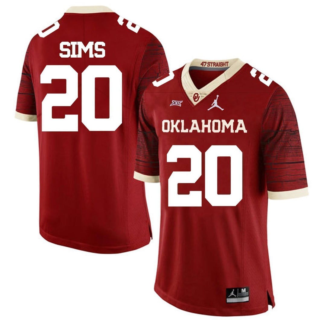 Billy Sims Oklahoma Sooners Jordan Football Jersey 2019 - Crimson