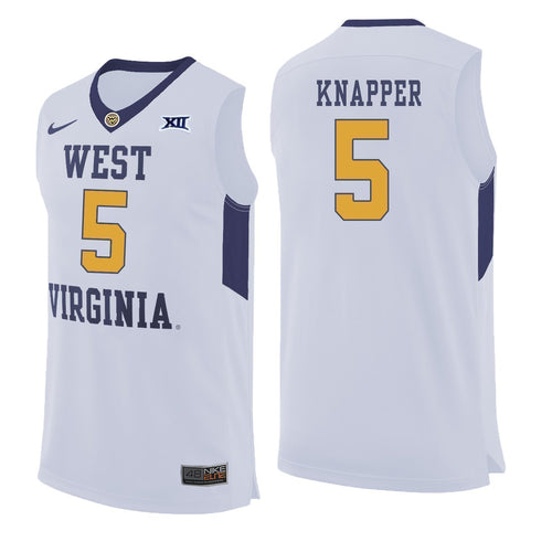 Brandon Knapper West Virginia Basketball Jersey 2019 - White