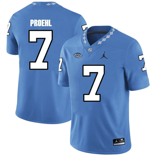 Austin Proehl North Carolina Tar Heels Jordan Football Jersey 2019 - Light Blue