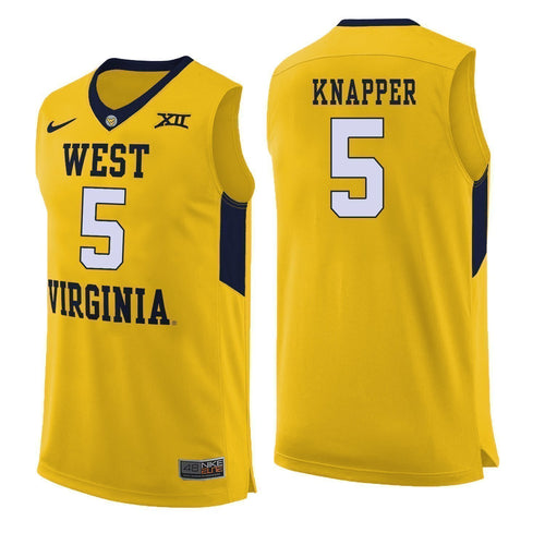 Brandon Knapper West Virginia Basketball Jersey 2019 - Yellow