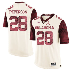 Adrian Peterson Oklahoma Sooners Jordan Football Jersey 2019 - Cream