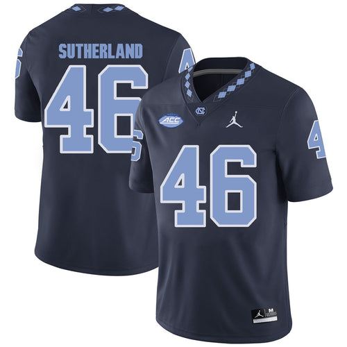 Bill Sutherland North Carolina Tar Heels Jordan Football Jersey 2019 - Navy