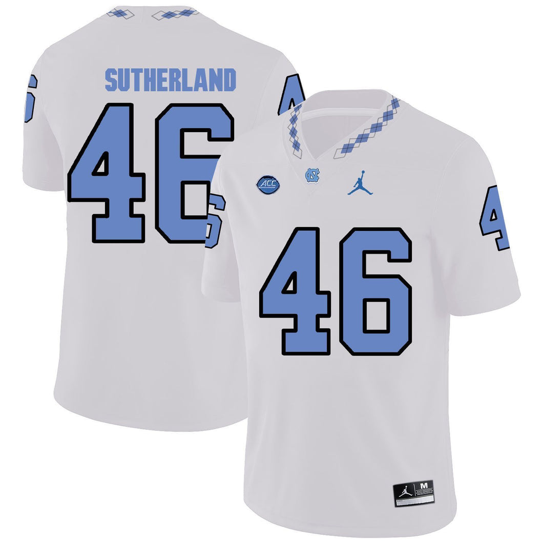 Bill Sutherland North Carolina Tar Heels Jordan Football Jersey 2019 - White
