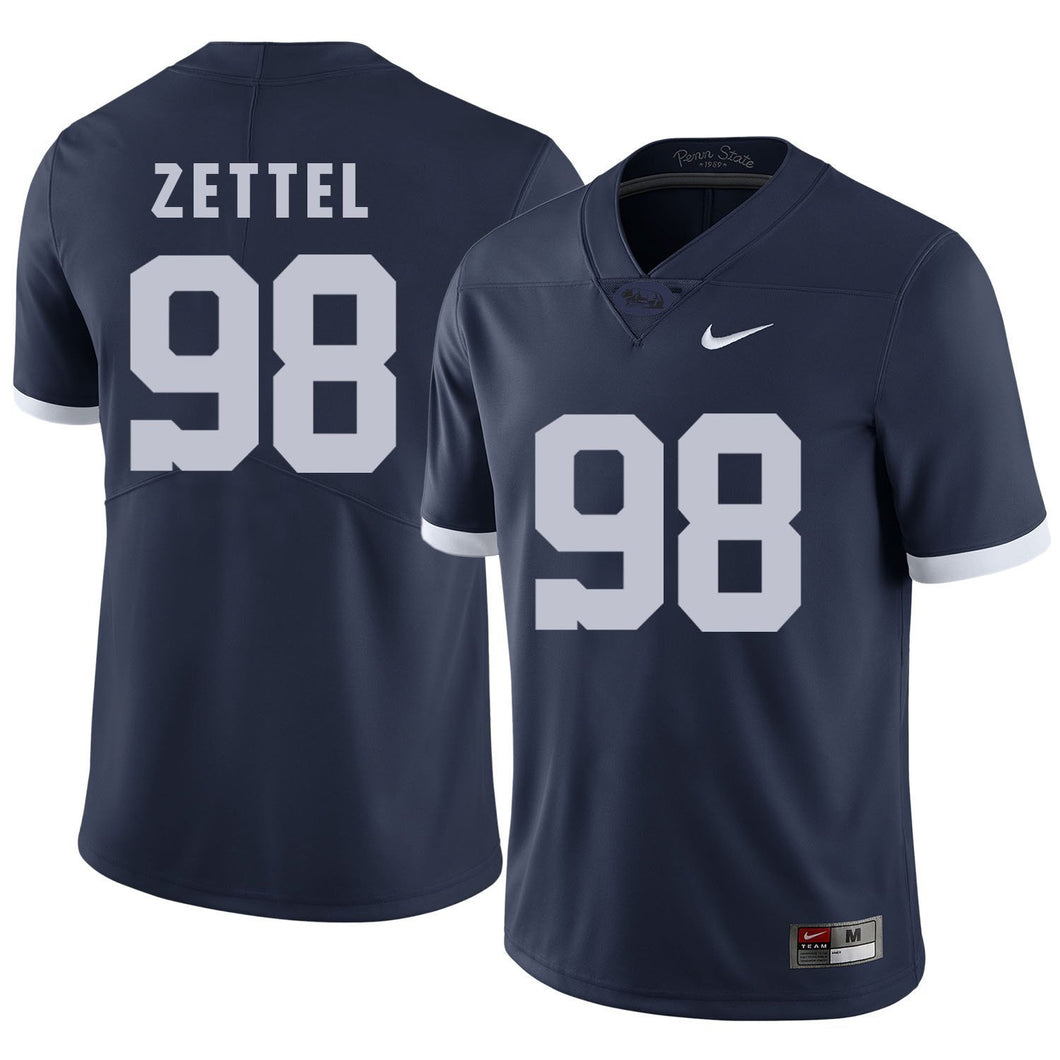 Anthony Zettel Penn State Nittany Lions Football Jersey 2019 Navy