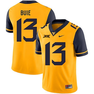 Andrew Buie West Virginia Mountaineers Football Jersey 2019 - Yellow