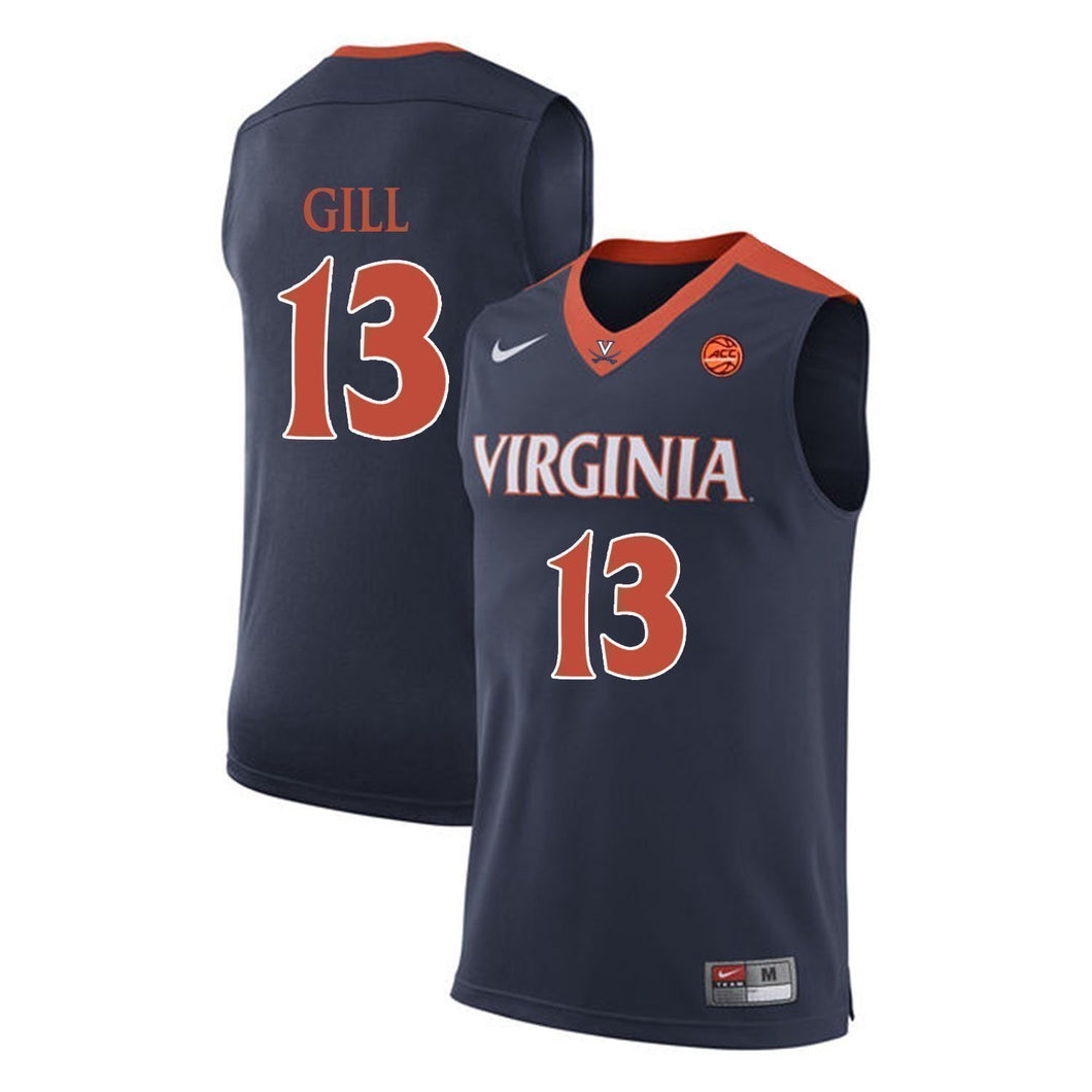 Anthony Gill Virginia Cavaliers Basketball Jersey 2019 - Navy