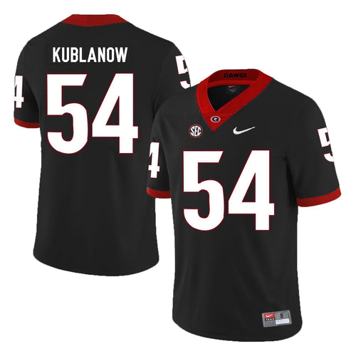 Brandon Kublanow Georgia Bulldogs Football Jersey 2019 Black
