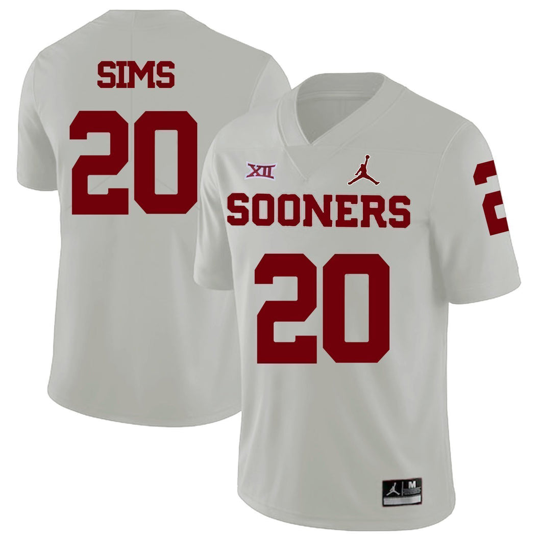 Billy Sims Oklahoma Sooners Jordan Football Jersey 2019 - White