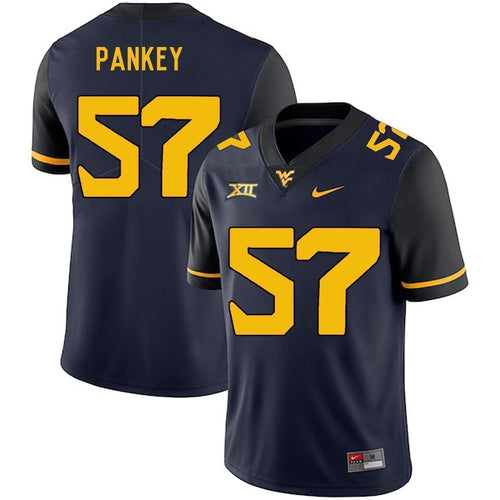 Adam Pankey West Virginia Mountaineers Football Jersey 2019 - Navy