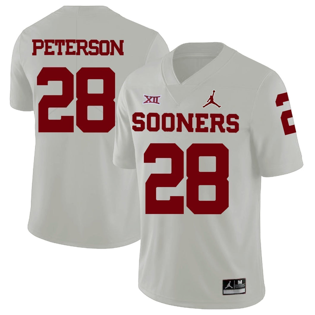 Adrian Peterson Oklahoma Sooners Jordan Football Jersey 2019 - White