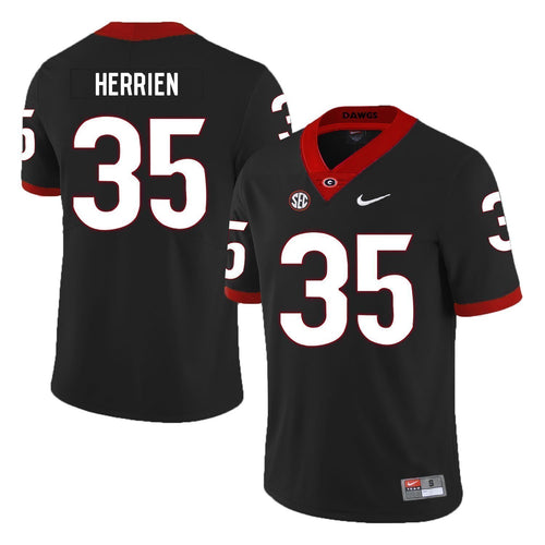 Brian Herrien Georgia Bulldogs Football Jersey 2019 Black