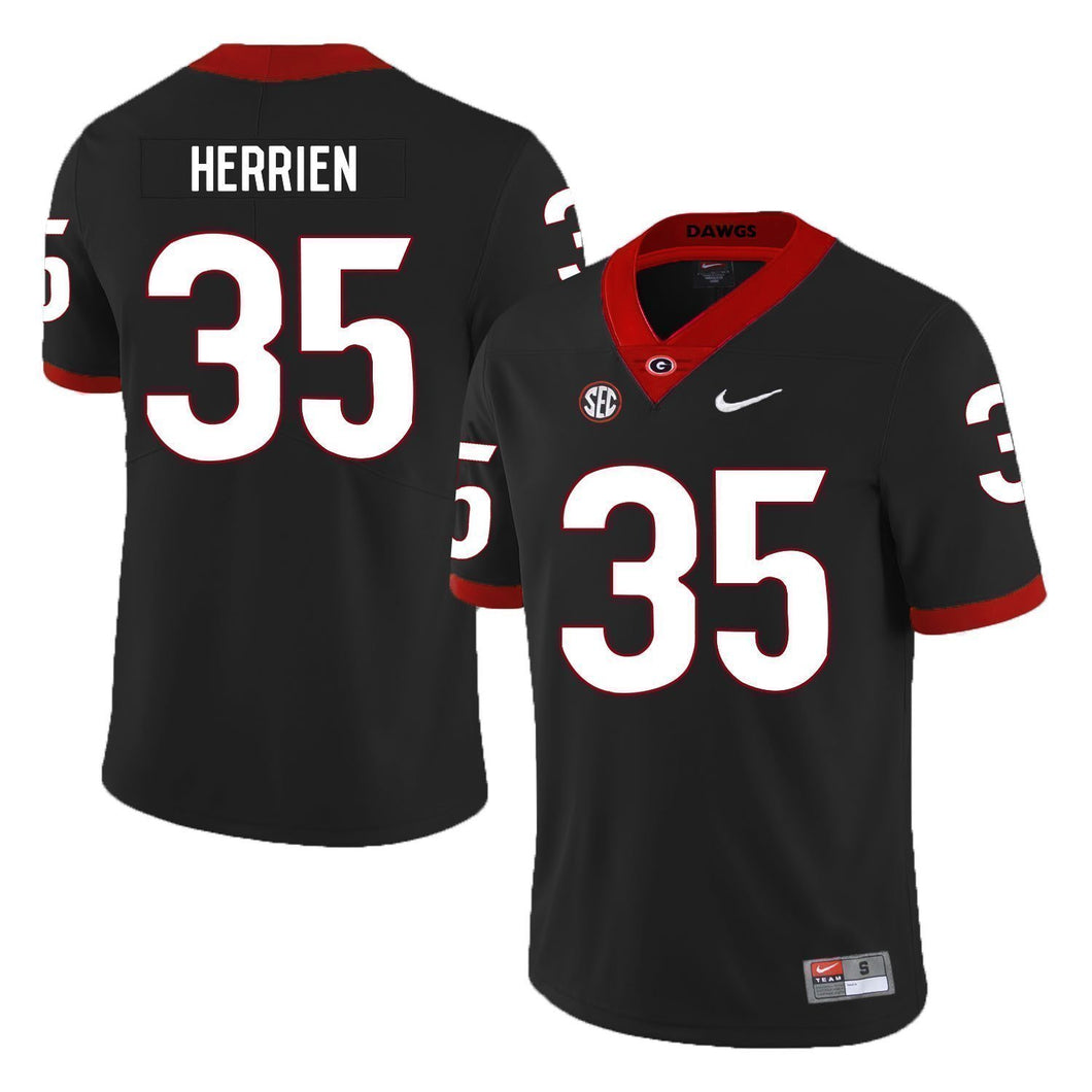Brian Herrien Georgia Bulldogs Football Jersey 2019 Black