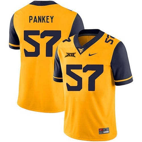 Adam Pankey West Virginia Mountaineers Football Jersey 2019 - Yellow