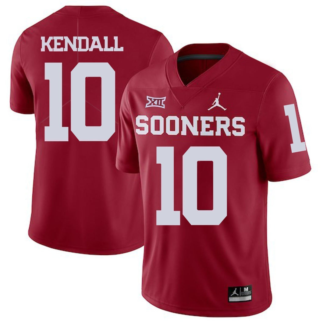 Austin Kendall Oklahoma Sooners Jordan Football Jersey 2019 - Red