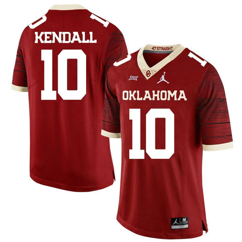 Austin Kendall Oklahoma Sooners Jordan Football Jersey 2019 - Crimson