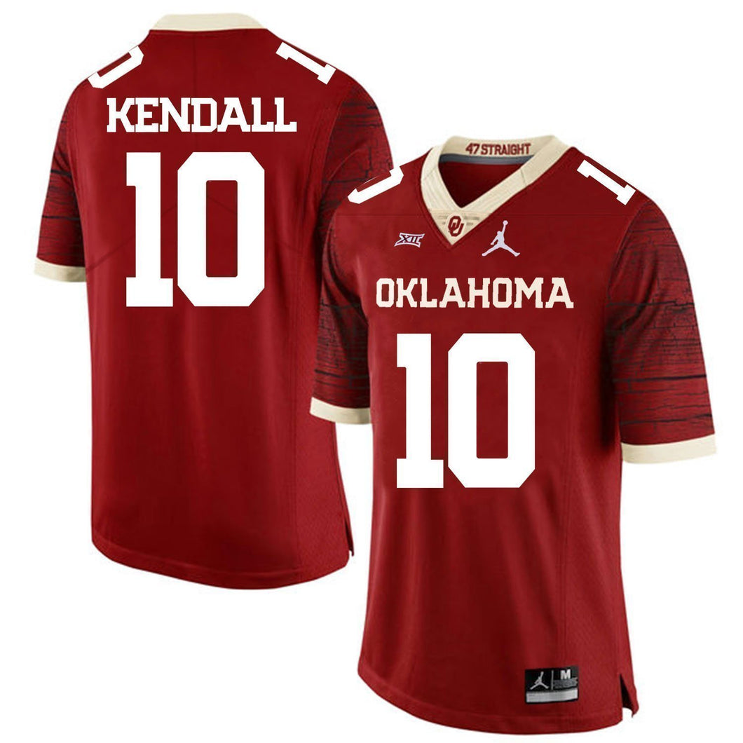 Austin Kendall Oklahoma Sooners Jordan Football Jersey 2019 - Crimson