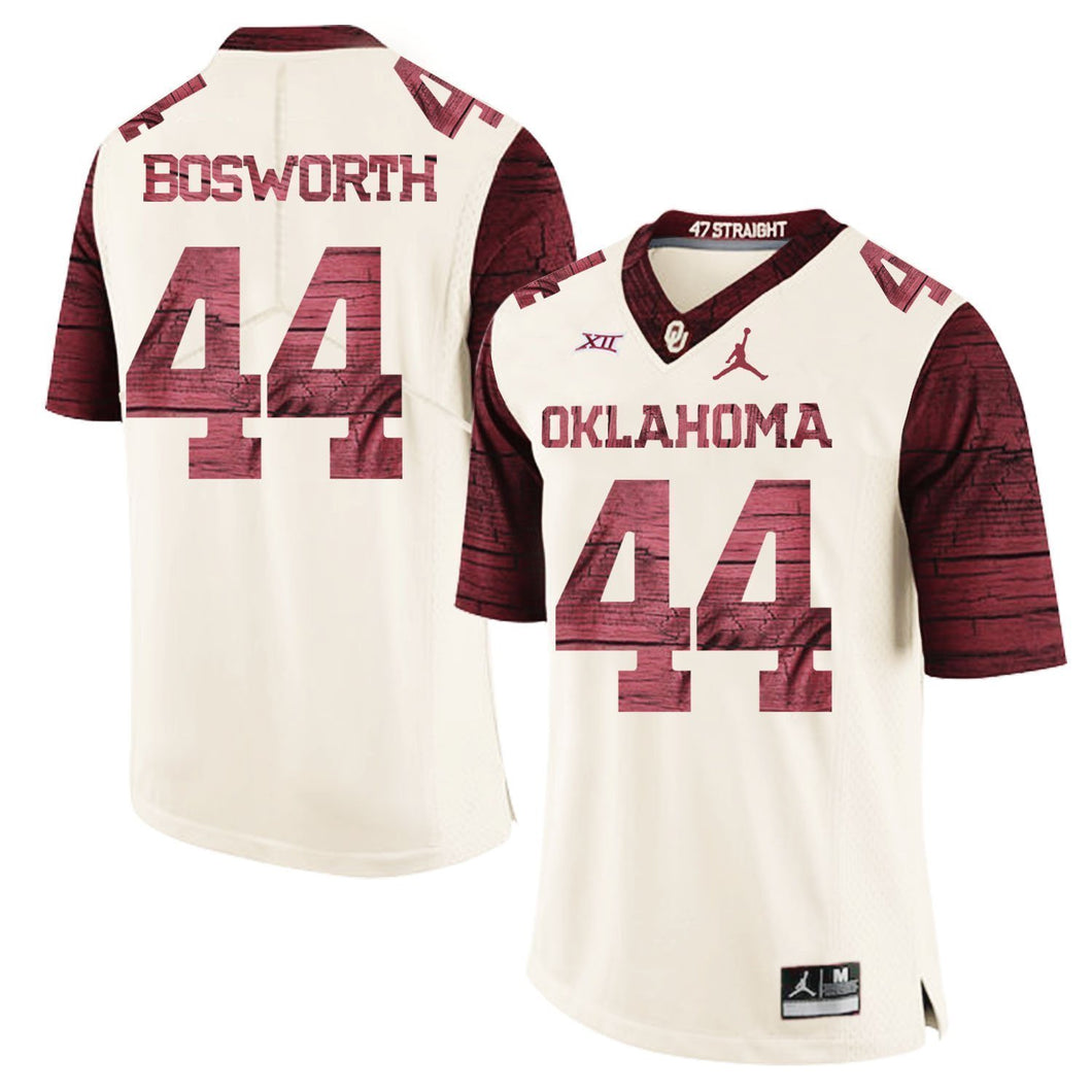 Brian Bosworth Oklahoma Sooners Jordan Football Jersey 2019 - Cream