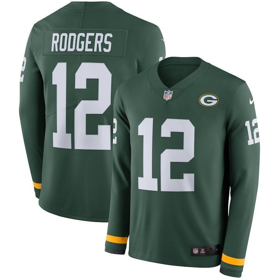 Aaron Rodgers Green Bay Packers Therma Long Sleeve Jersey 2019