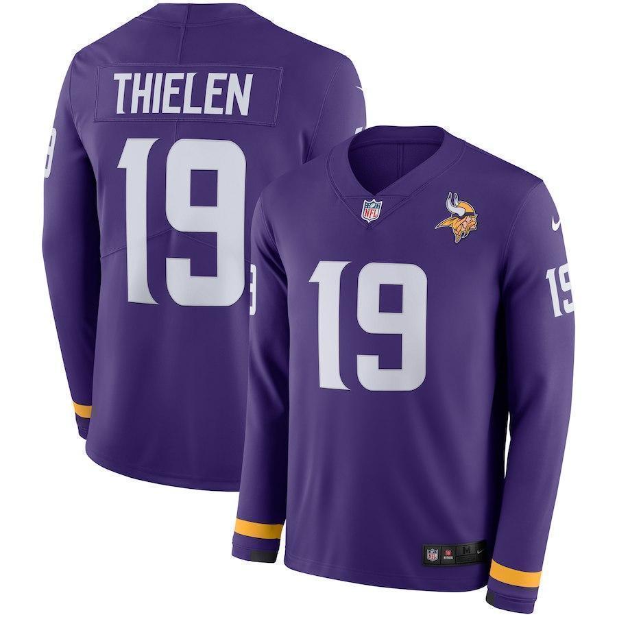 Adam Thielen Minnesota Vikings Therma Long Sleeve Jersey 2019