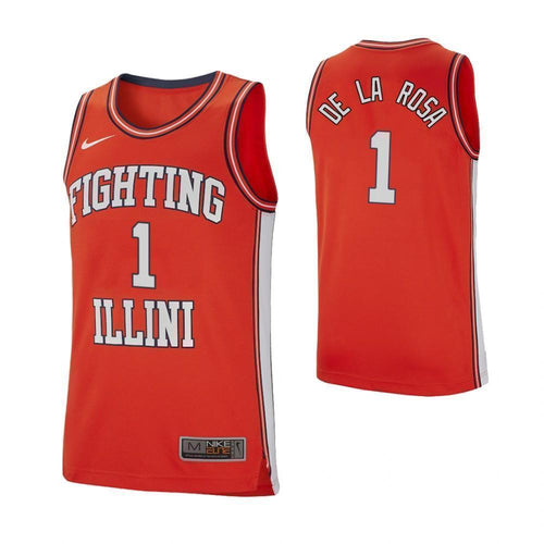 Adonis De La Rosa Illinois Fighting Illini Basketball Jersey 2019 - Red