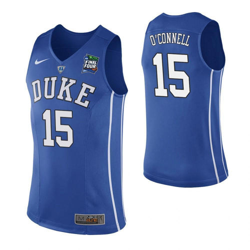 Alex O'Connell Duke Blue Devils 2019 Final Four Basketball Jersey 2019 - Blue