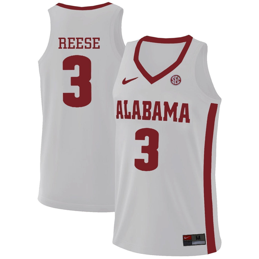 Alex Reese Alabama Crimson Tide Basketball Jersey 2019 - White