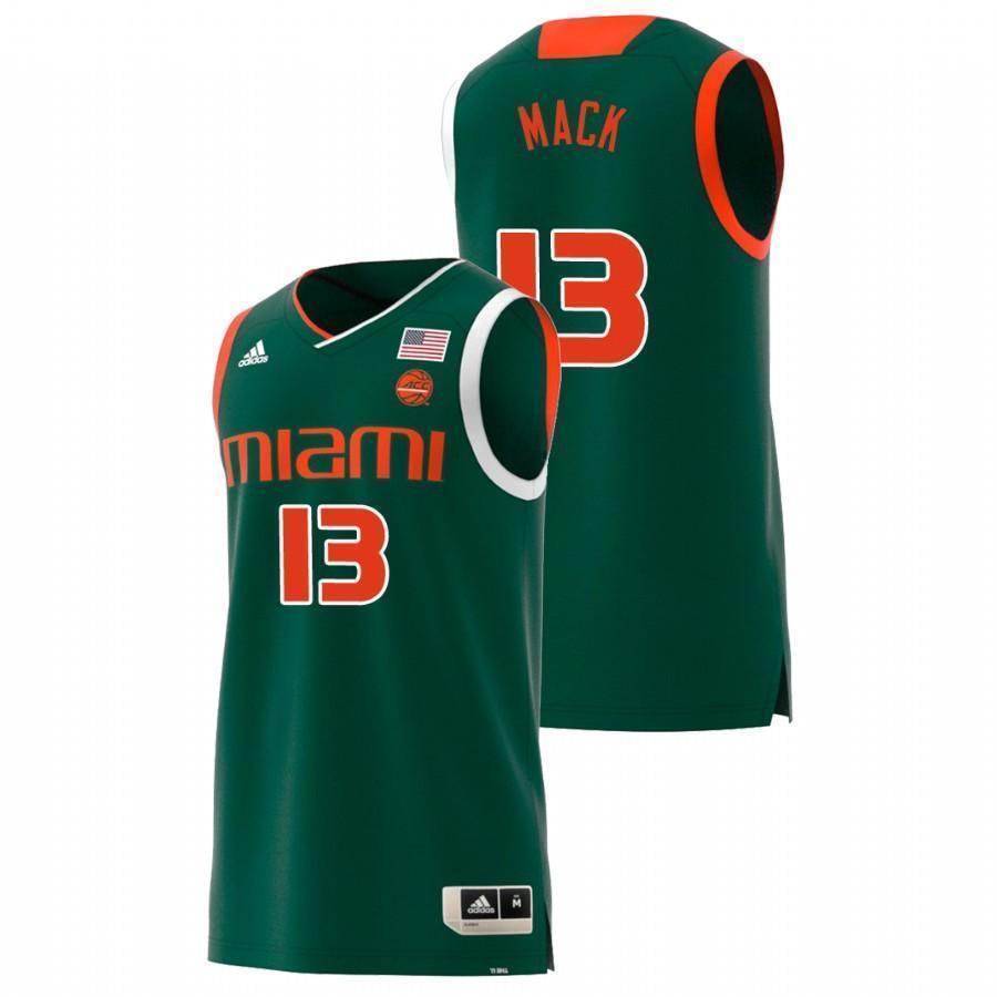 Anthony Mack Miami Hurricanes Basketball Jersey 2019 - Green