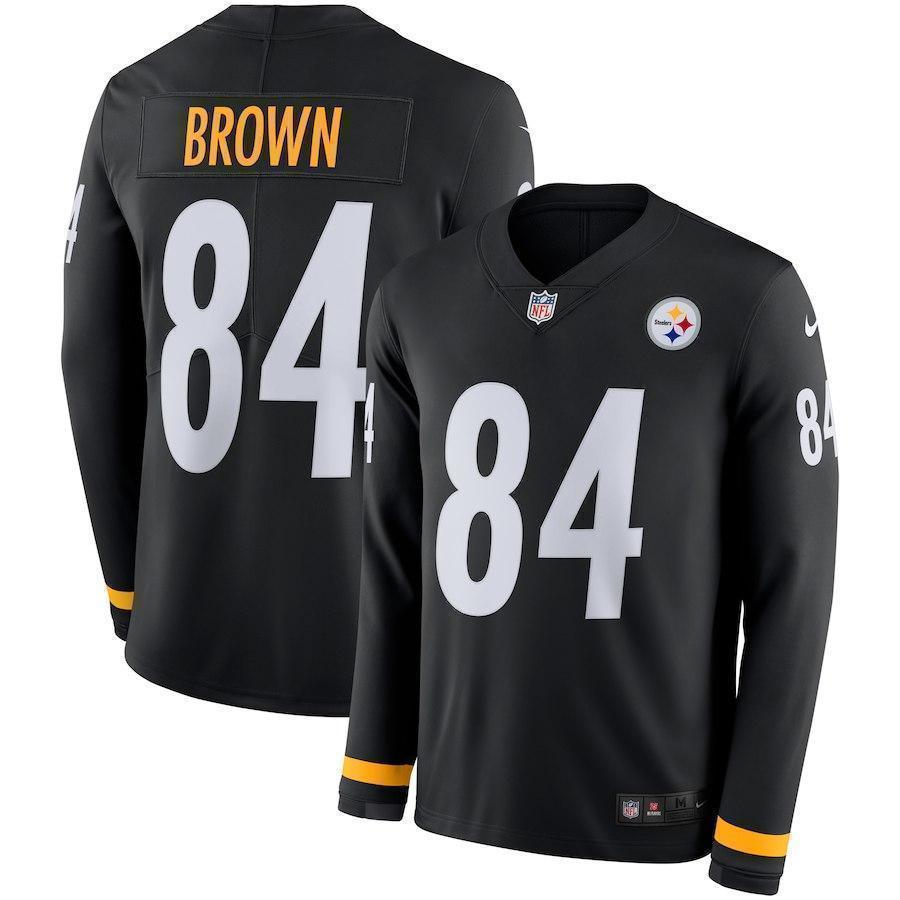 Antonio Brown Pittsburgh Steelers Therma Long Sleeve Jersey 2019