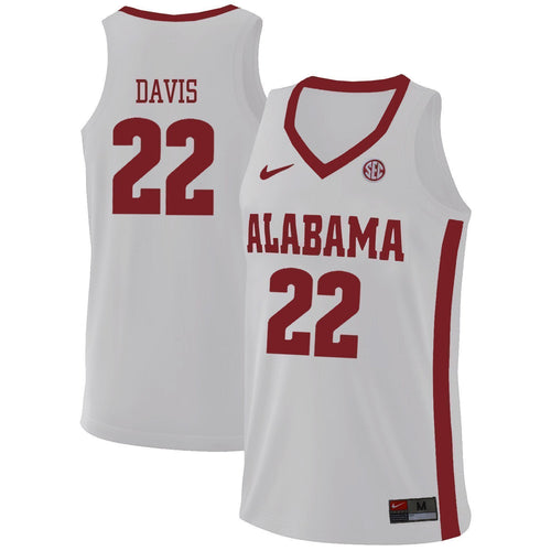 Ar'Mond Davis Alabama Crimson Tide Basketball Jersey 2019 - White