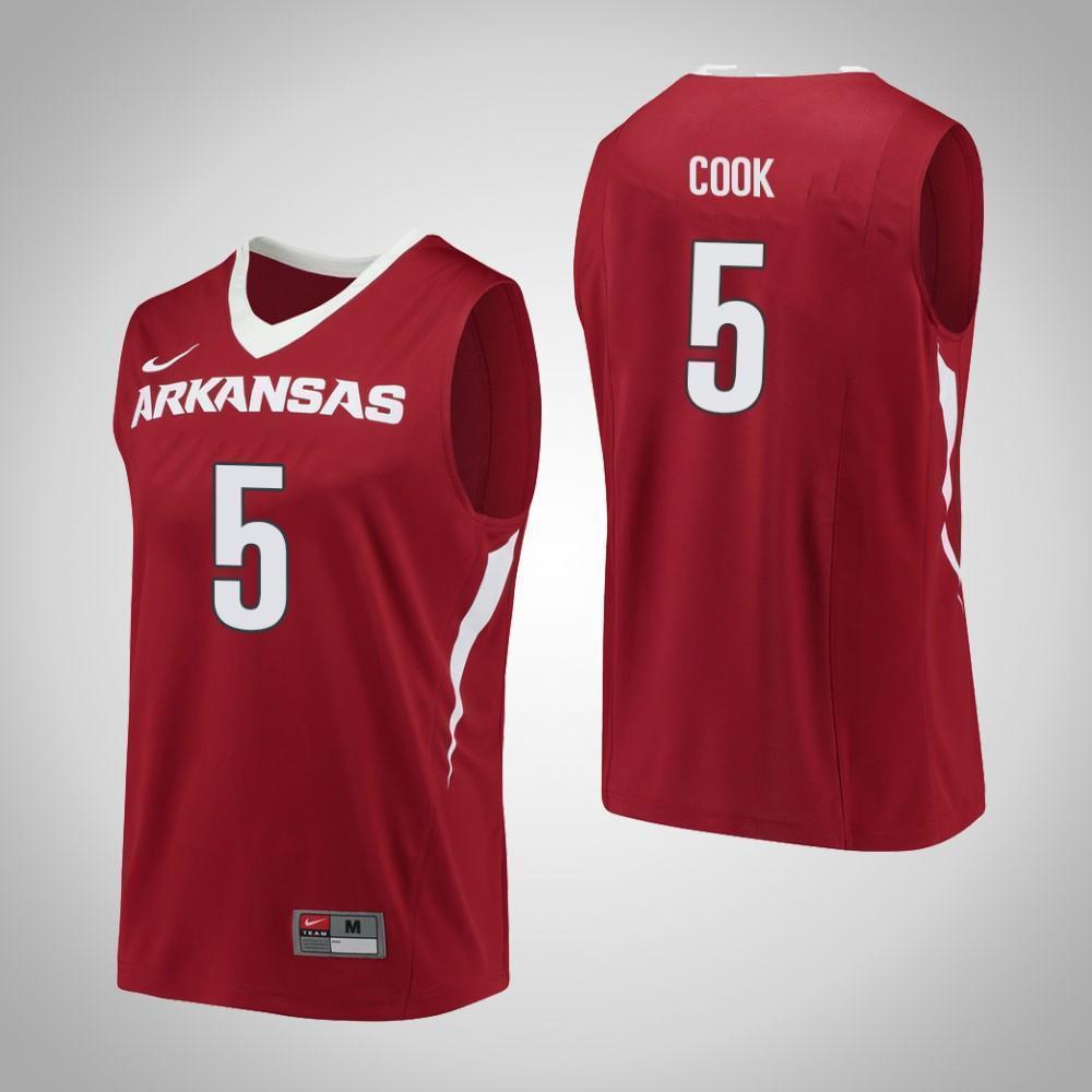 Arlando Cook Arkansas Razorbacks Basketball Jersey 2019 - Red
