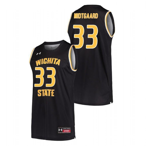 Asbjorn Midtgaard Wichita State Shockers Basketball Jersey 2019 - Black
