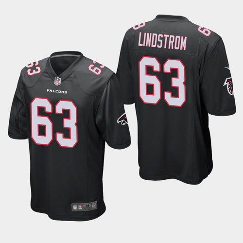 Atlanta Falcons #63 Chris Lindstrom 2019 Draft Game Jersey 2019 - Black