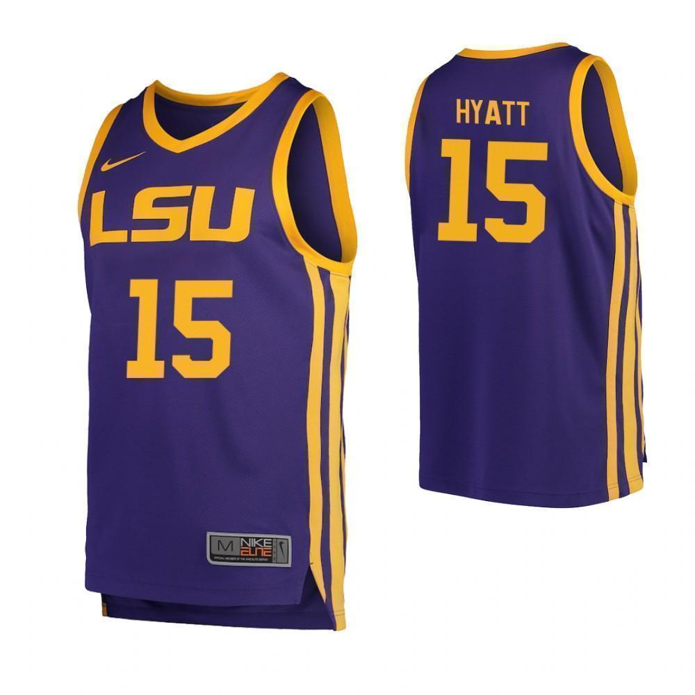 Aundre Hyatt LSU Tigers Basketball Jersey 2019 - Purple