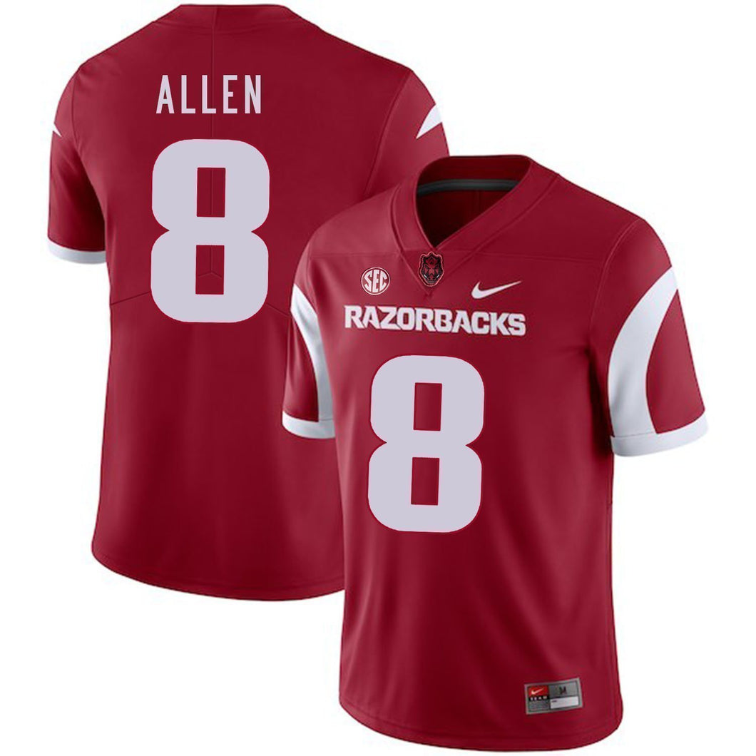Austin Allen Arkansas Razorbacks Football Jersey 2019 - Red