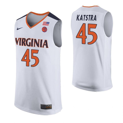 Austin Katstra Virginia Cavaliers Basketball Jersey 2019 - White