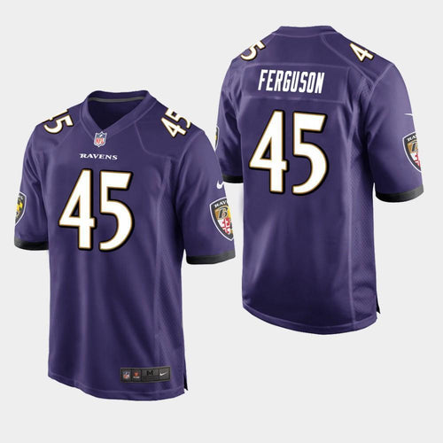 Baltimore Ravens #45 Jaylon Ferguson 2019 Draft Game Jersey 2019 - Purple