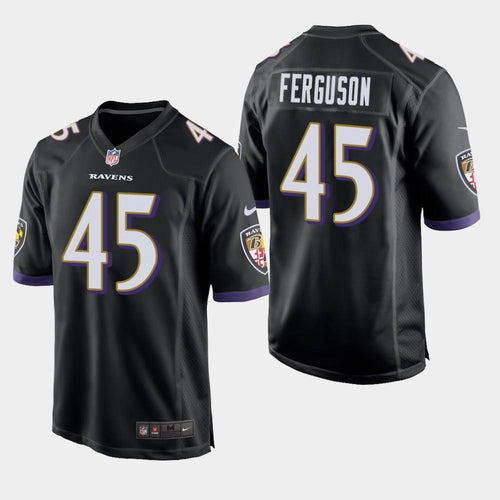 Baltimore Ravens #45 Jaylon Ferguson 2019 Draft Game Jersey 2019 - Black