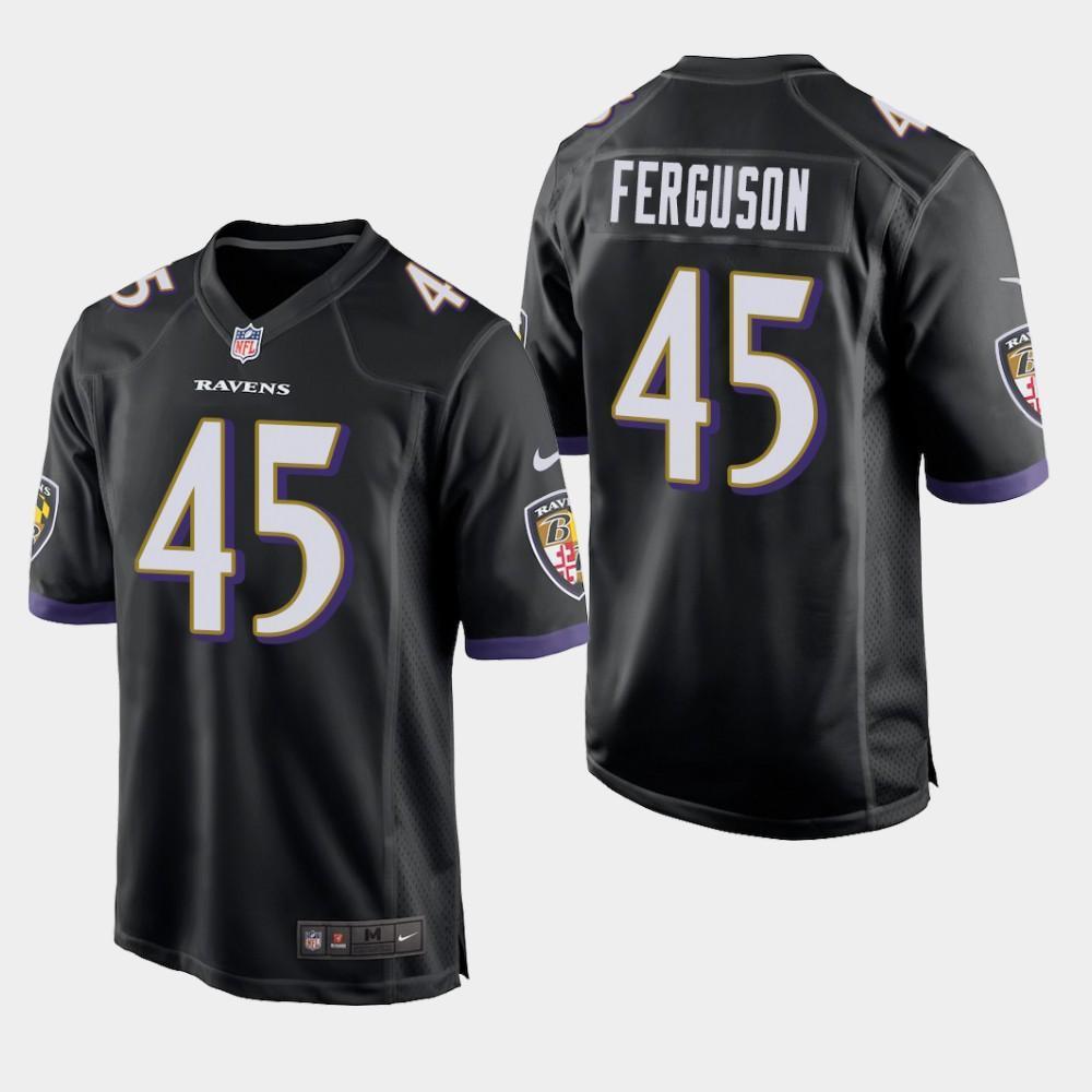 Baltimore Ravens #45 Jaylon Ferguson 2019 Draft Game Jersey 2019 - Black