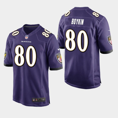 Baltimore Ravens #80 Miles Boykin 2019 Draft Game Jersey 2019 - Purple