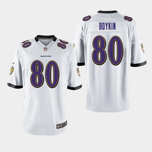 Baltimore Ravens #80 Miles Boykin 2019 Draft Game Jersey 2019 - White