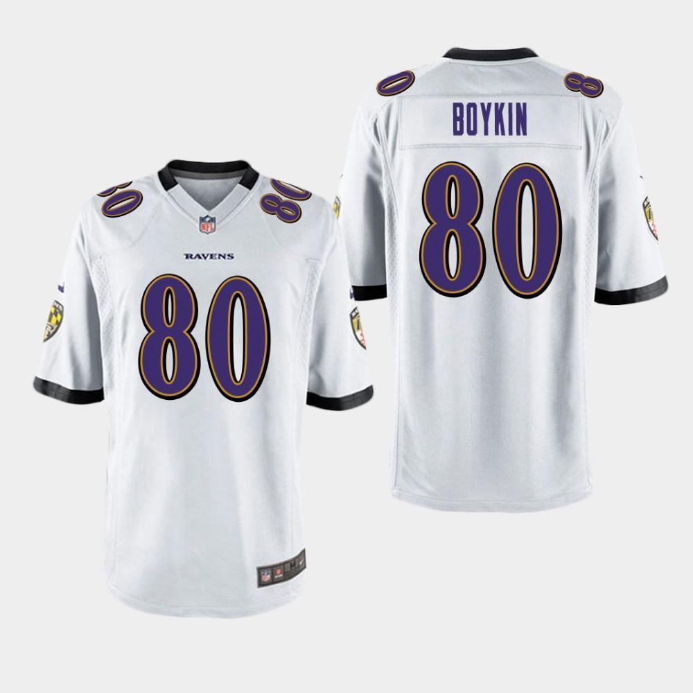 Baltimore Ravens #80 Miles Boykin 2019 Draft Game Jersey 2019 - White