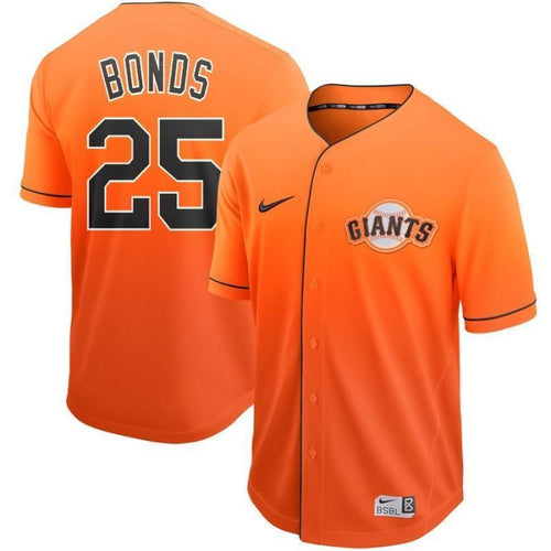 Barry Bonds San Francisco Giants 2019 New Arrivals Baseball Player Fade Jersey 2019 Orange