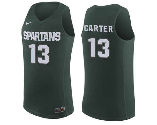 Ben Carter Michigan State Spartans Basketball Jersey 2019 - Green