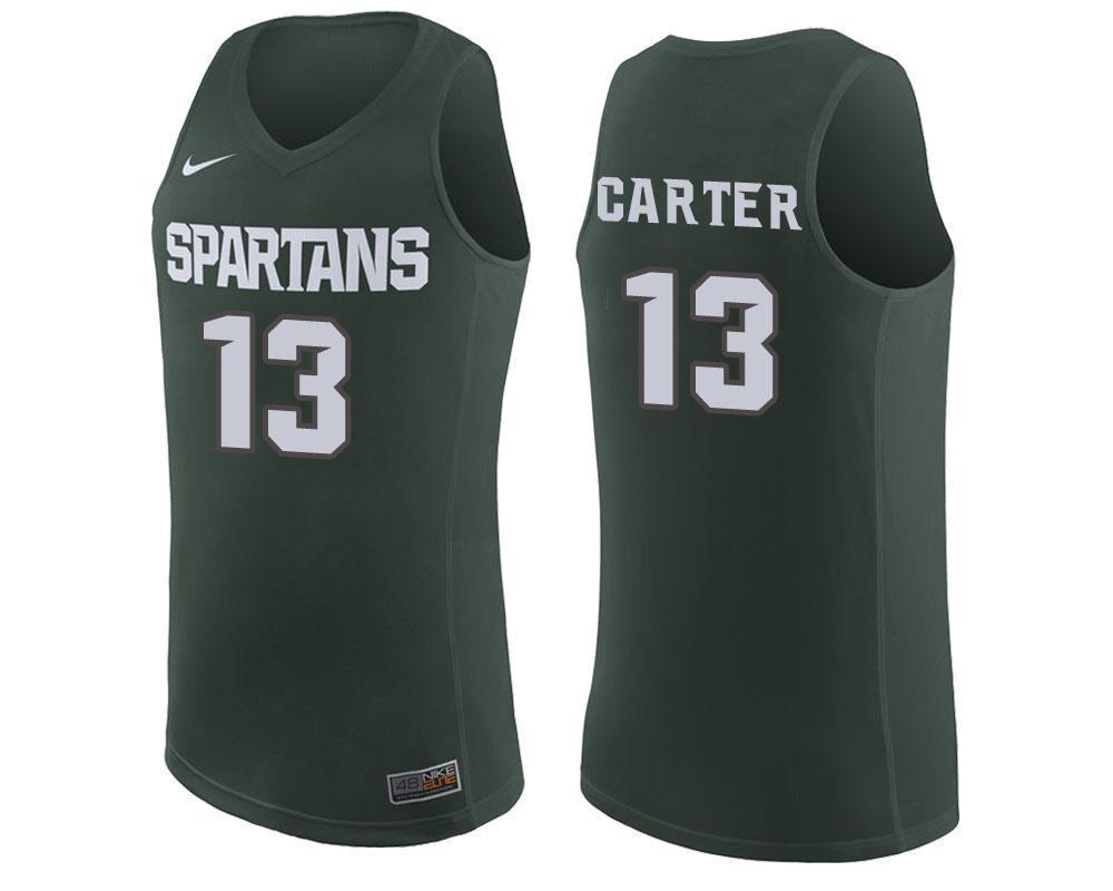 Ben Carter Michigan State Spartans Basketball Jersey 2019 - Green