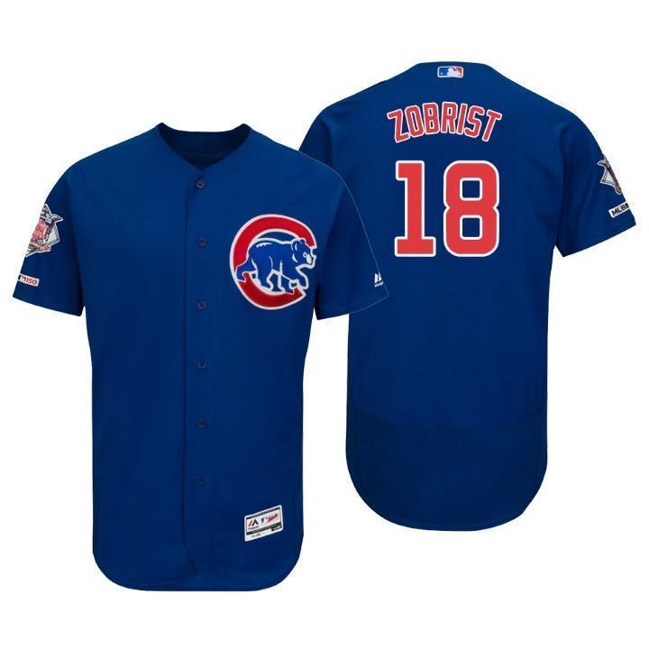 Ben Zobrist Chicago Cubs 150th Anniversary Baseball Jersey 2019 - Blue