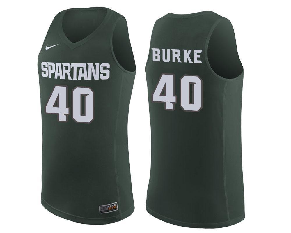 Braden Burke Michigan State Spartans Basketball Jersey 2019 - Green