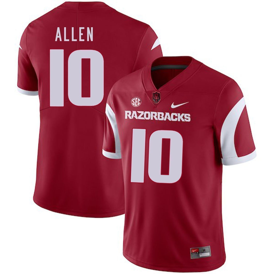Brandon Allen Arkansas Razorbacks Football Jersey 2019 - Red