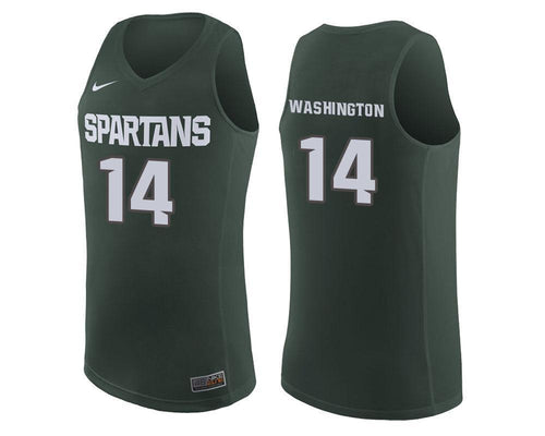 Brock Washington Michigan State Spartans Basketball Jersey 2019 - Green